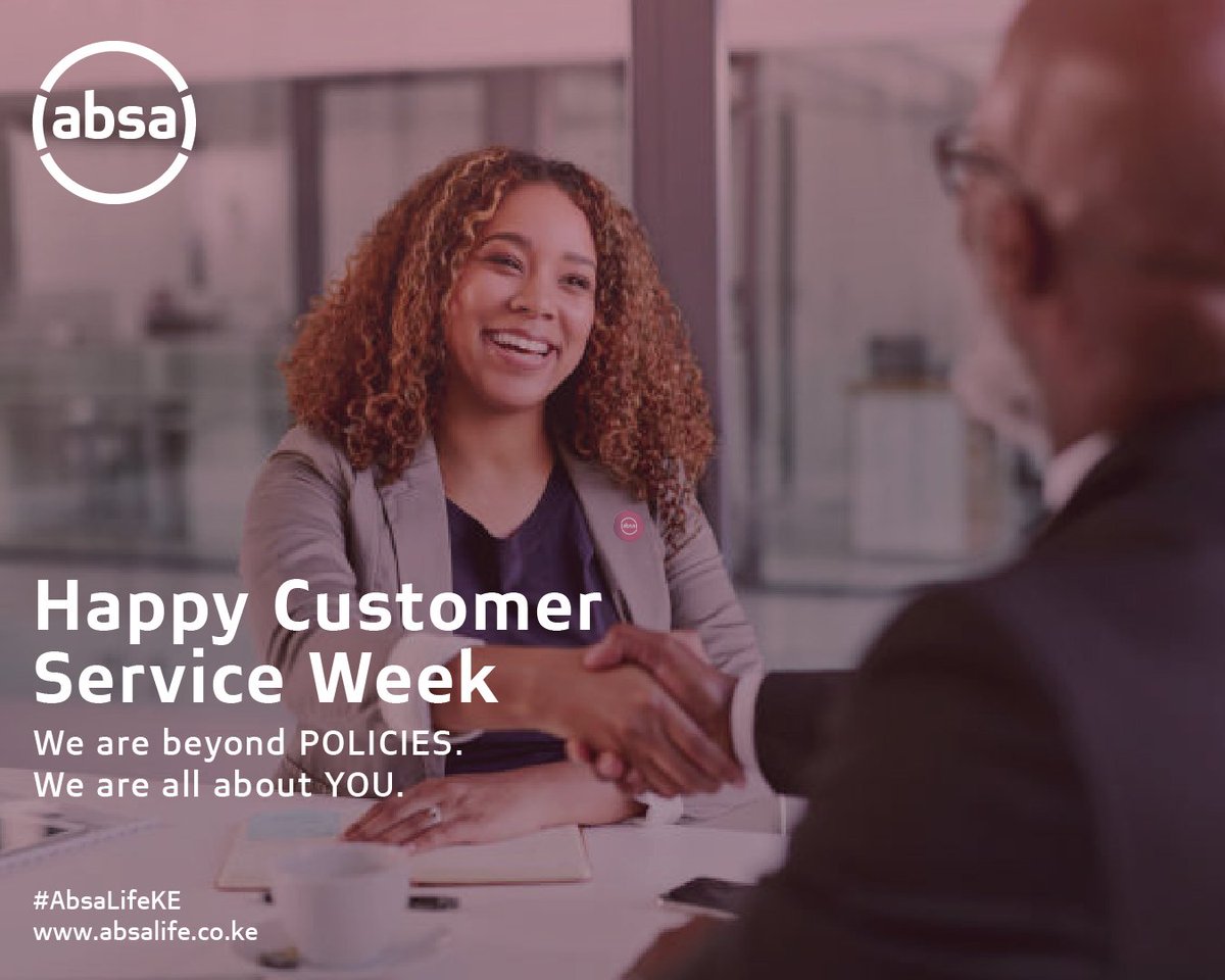 We're celebrating 'Team Service' as we kick-off Customer Service Week. Join us for a week of appreciation and exciting surprises.

Thank you to all our valued clients for feedback that shapes exceptional delivery on our services.

#CSWeek2023 #TeamService #AbsaLifeKE
