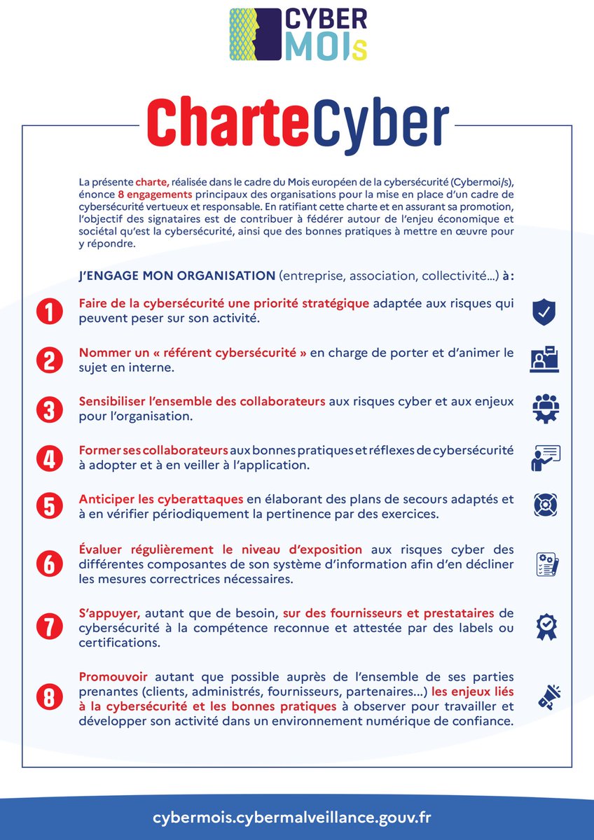 kasperskyfrance's tweet photo. 🌐 Kaspersky est honoré de renouveler son engagement avec @cybervictimes pour le Cybermoi/s. Cette initiative majeure vise à sensibiliser le public et les entreprises aux enjeux de la cybersécurité.
À cette occasion, découvrez la #CharteCyber 🔽
#Cybermois
#CyberResponsable https://t.co/RBcyiXuEUE