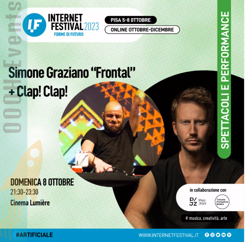 OOOH_Events's tweet photo. IF 2023 Simone Graziano £Frontal" + Clap Clap l'8 ottobre al Lumiere di Pisa!
Prendi subito i biglietti
https://t.co/OBYBhTnL08

#OOOHEvents #IF2023 #InternetFestival #SimoneGraziano #Frontal #ClapClap #elettronica https://t.co/RL3lKUcFj3