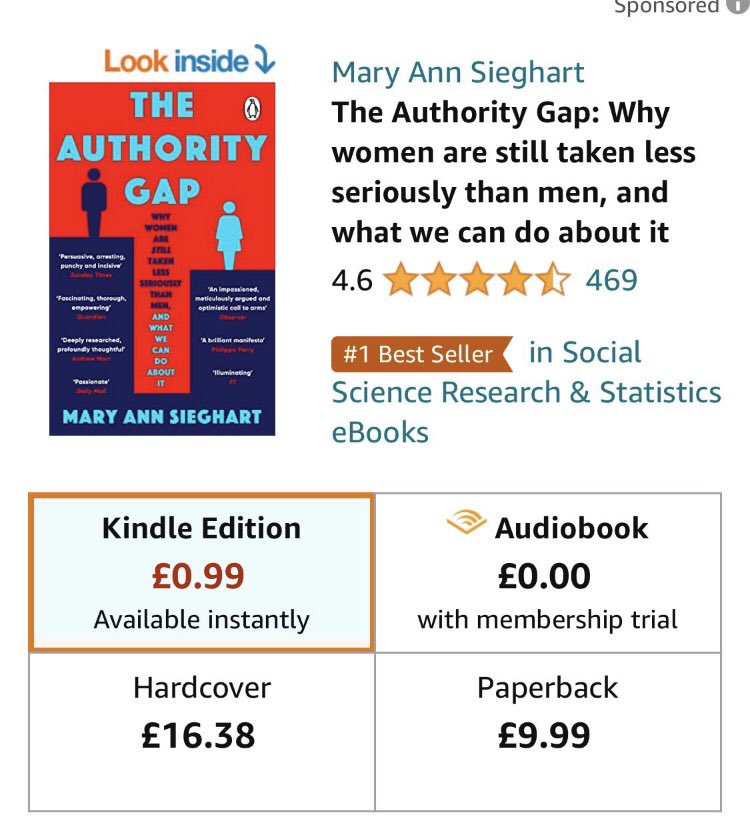 Well worth the read 99p on kindle wow- changed my view of the world completely #theauthoritygap