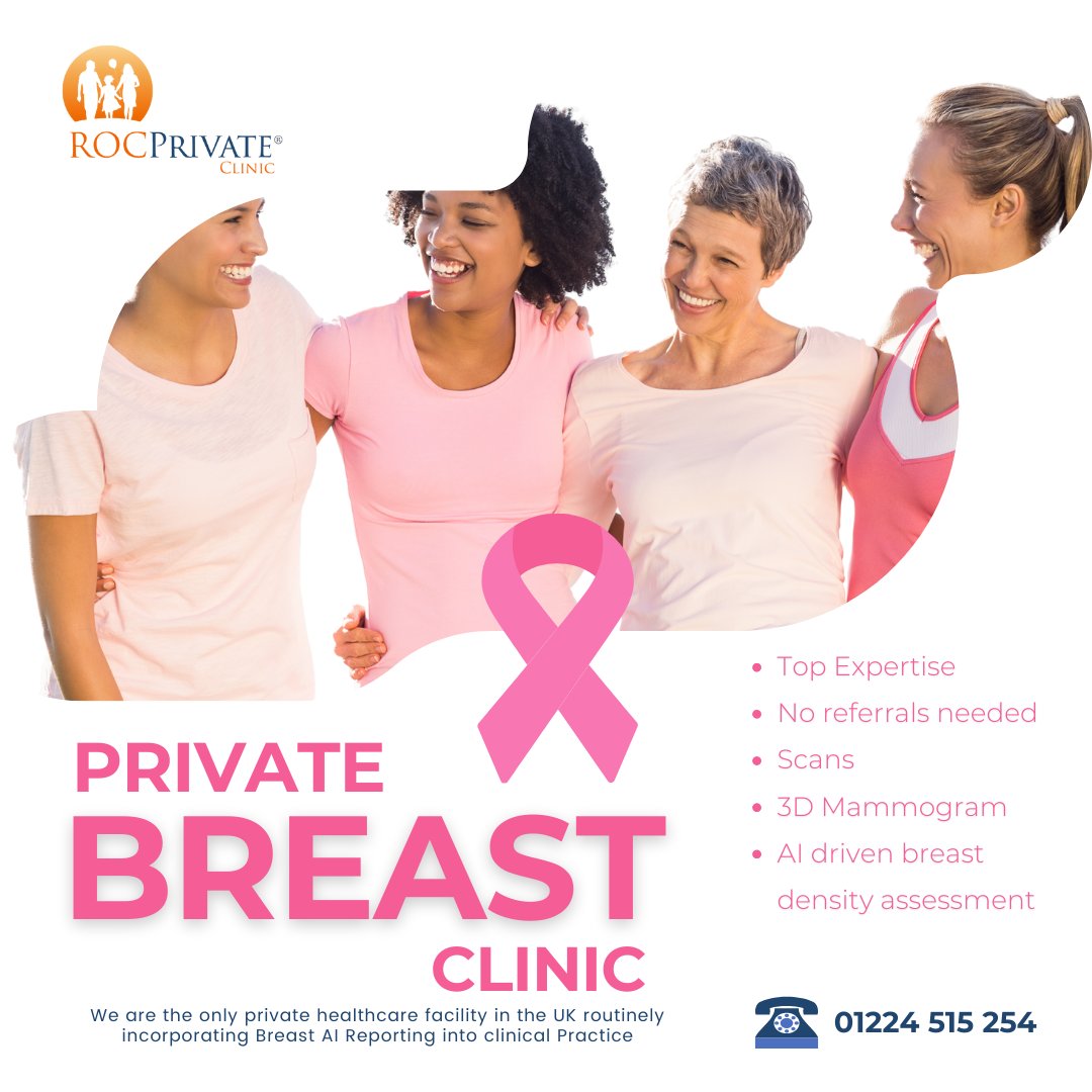 #BreastCancerAwareness Month! October is here, and it brings with it a vital opportunity to raise awareness about breast cancer, its risks, prevention, and early detection. 

Read more - rocprivateclinic.com/breast-cancer-…
#BreastCancer #Mammogram #Aberdeen