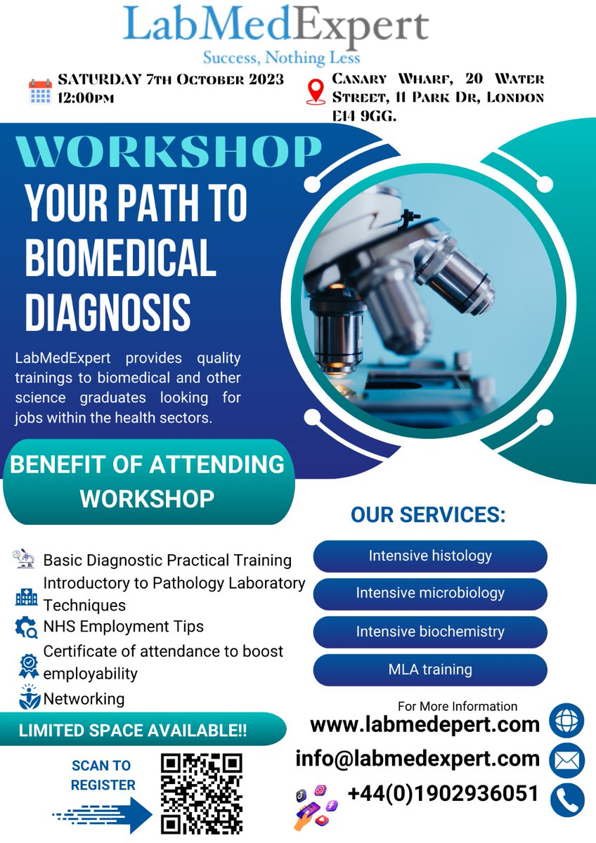 labmedexpert's tweet photo. Are you looking for a job?

LabMedExpert provides quality hands-on training to biomedical and other science graduates looking for jobs within the health sectors.

#london
#nhs
#cpd
#LabMedExpert 
#Laboratory https://t.co/nGpO4Sjc3V