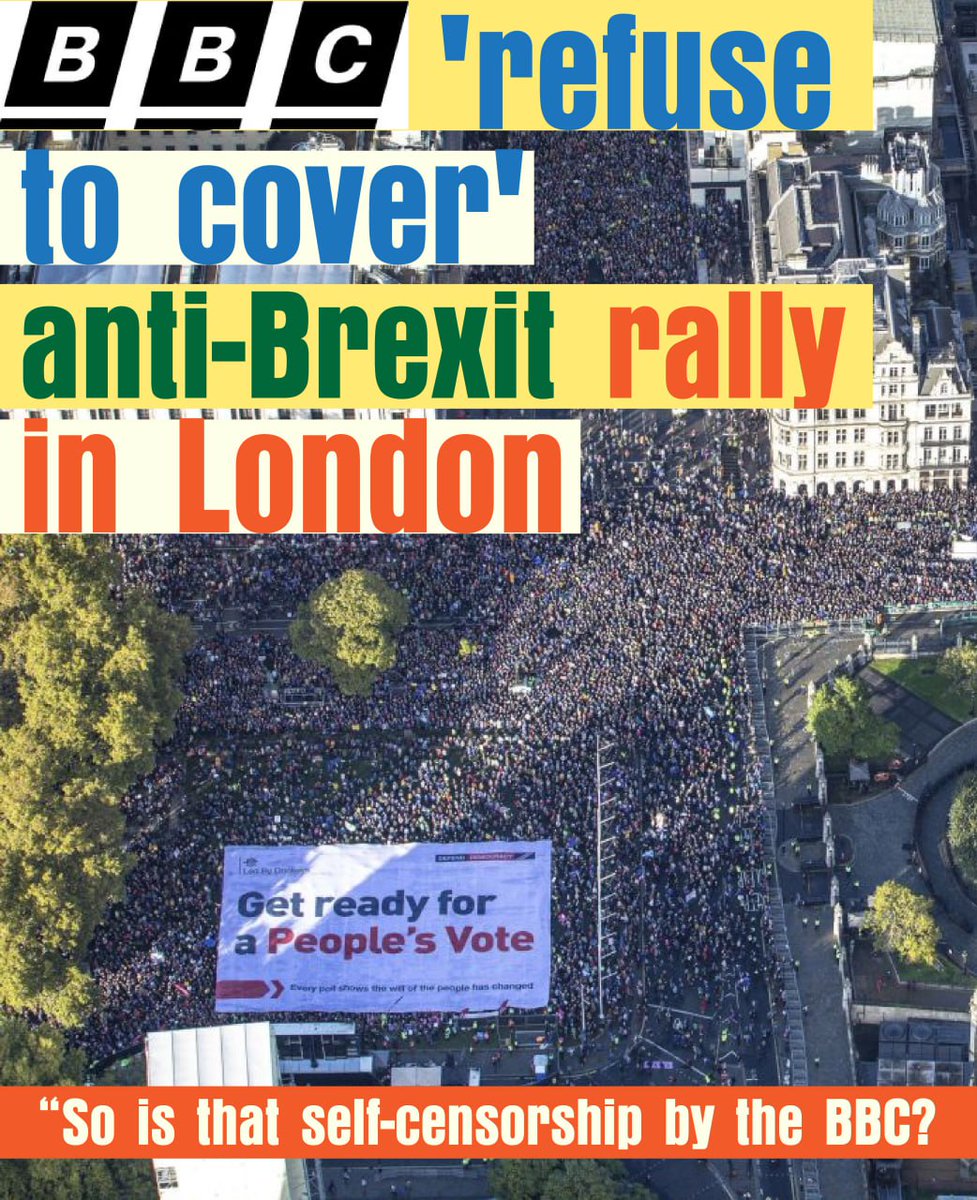 BBC refuses to cover anti-Brexit rally in London.

#RejoinMarch #ItWasAScam