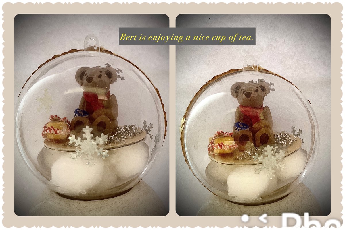 Bert loves his tea and he’s brought some gifts to share as well. He would love to share Christmas with someone, so if you’d love to share it with him, please DM me.
#MHHSBD #Christmas2023 #bauble #buyindie #original