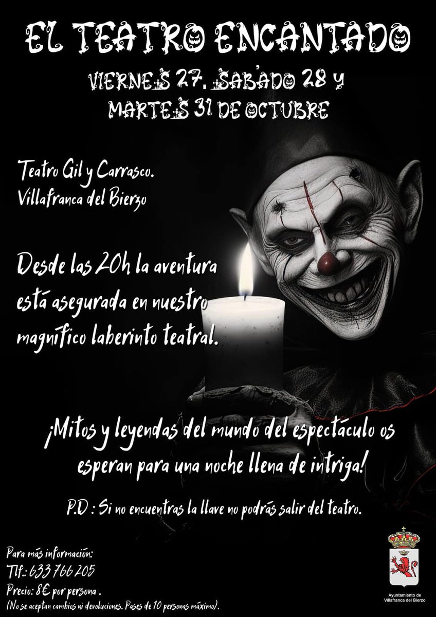 villafrancadb's tweet photo. ¡Se vienen días tenebrosos!
Programación oficial para este Halloween en Villafranca, con la colaboración del Ayuntamiento. ¡No te lo pierdas! https://t.co/KZcnSyMiUx