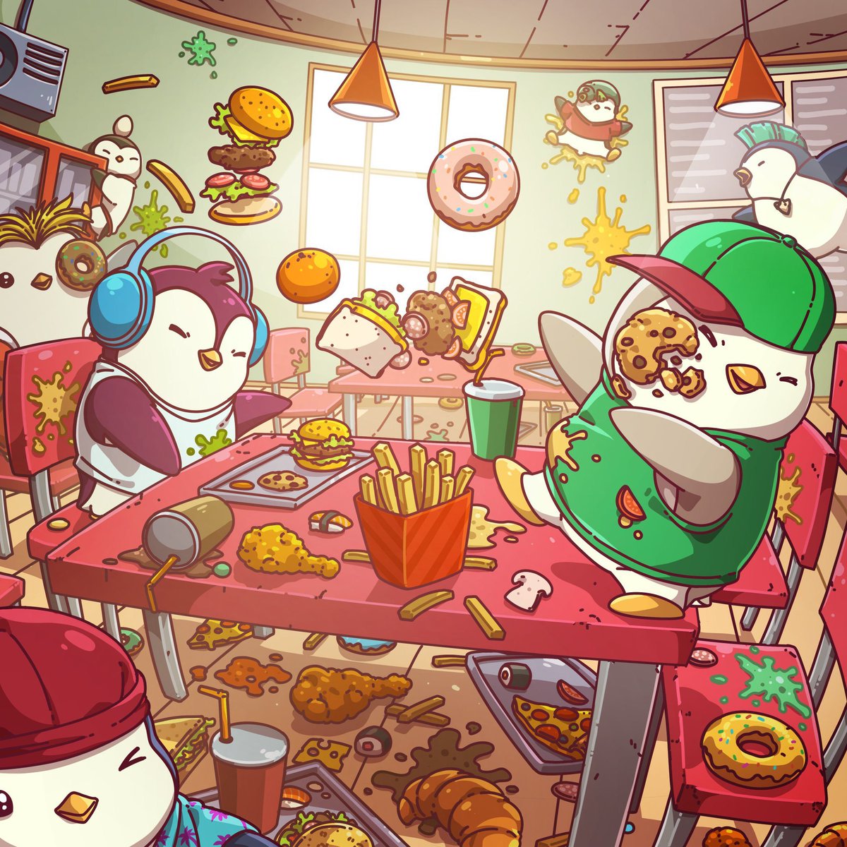 GM, wish you a new week full of energy.
Pudgy party art for the <a href="/pudgylicious/">pudgylicious</a> community.
Made by @9FStudioCompany