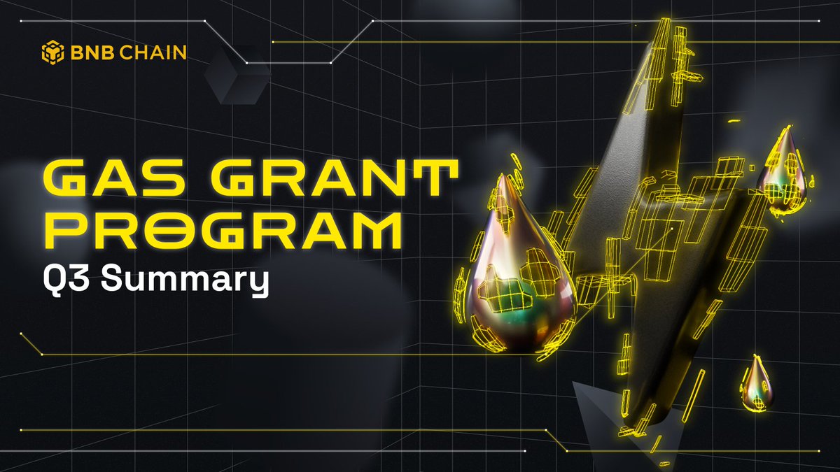Unveiling our Q3 summary for the Gas Grant Program! We're supercharging our ecosystem projects and the results are seriously impressive 🧵[1/6] bnbchain.org/en/blog/bnb-ch…