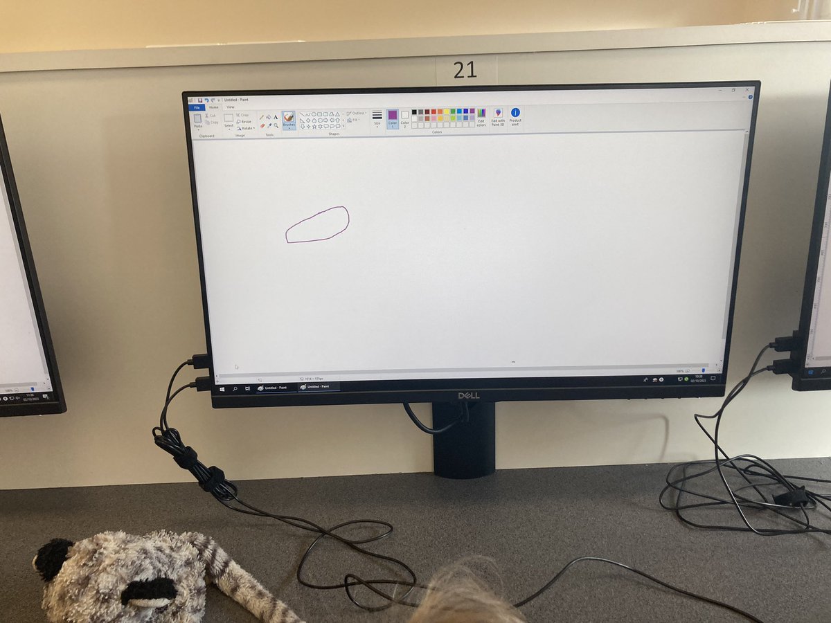 latimerprimary's tweet photo. #ClassKB have been learning to use the mouse to double click to open the ‘Paint’ programme. #perseverance #enthusiasm 
#Latimercomputing https://t.co/wR2jOSr4fq