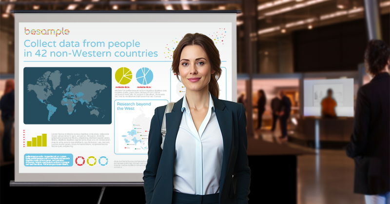 Besample_app's tweet photo. Want to study representative samples and make your research more publishable?🧐 Try Besample to collect data from 42 countries around the world 🌍