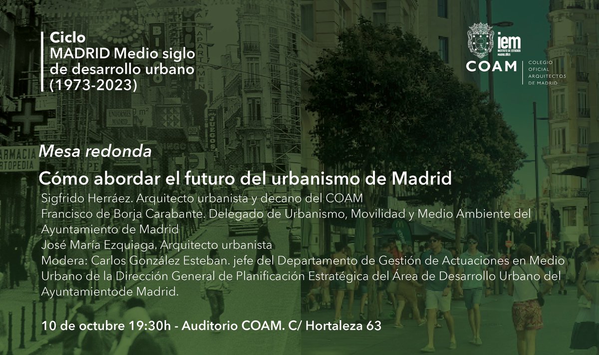 día de la marmota de nuevo!!! <a href="/COAMadrid/">COAM</a> insiste en organizar mesas redondas donde NO hay presencia de #mujeres como si no hubiera un estupendo plantel de #arquitectas y #urbanistas con conocimiento y capacidad. Tristemente, nada nuevo bajo el sol @coam no nos representa!