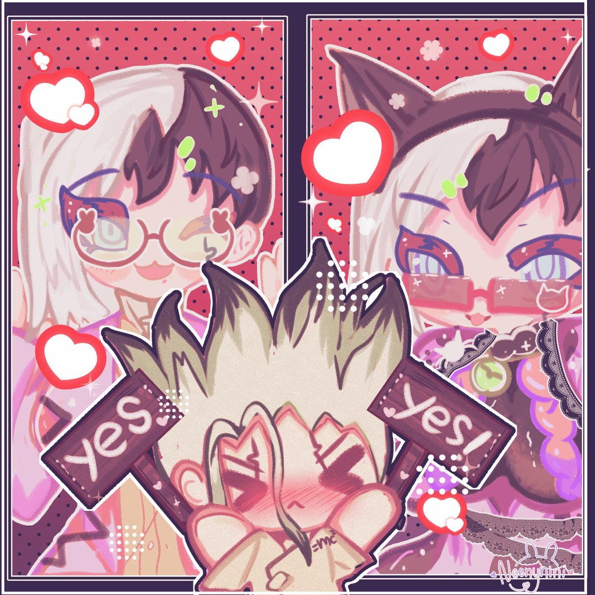 Neenynini's tweet photo. 🚀🃏Day 2 - Glasses

#sengentober #sengentober2023 #sengen #千ゲン #千ゲ #เซ็นเก็น https://t.co/GYKBQPTnke