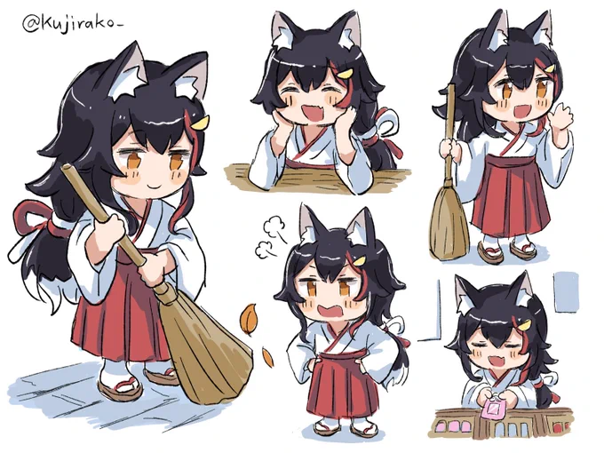 神社のミオお姉ちゃん #みおーん絵