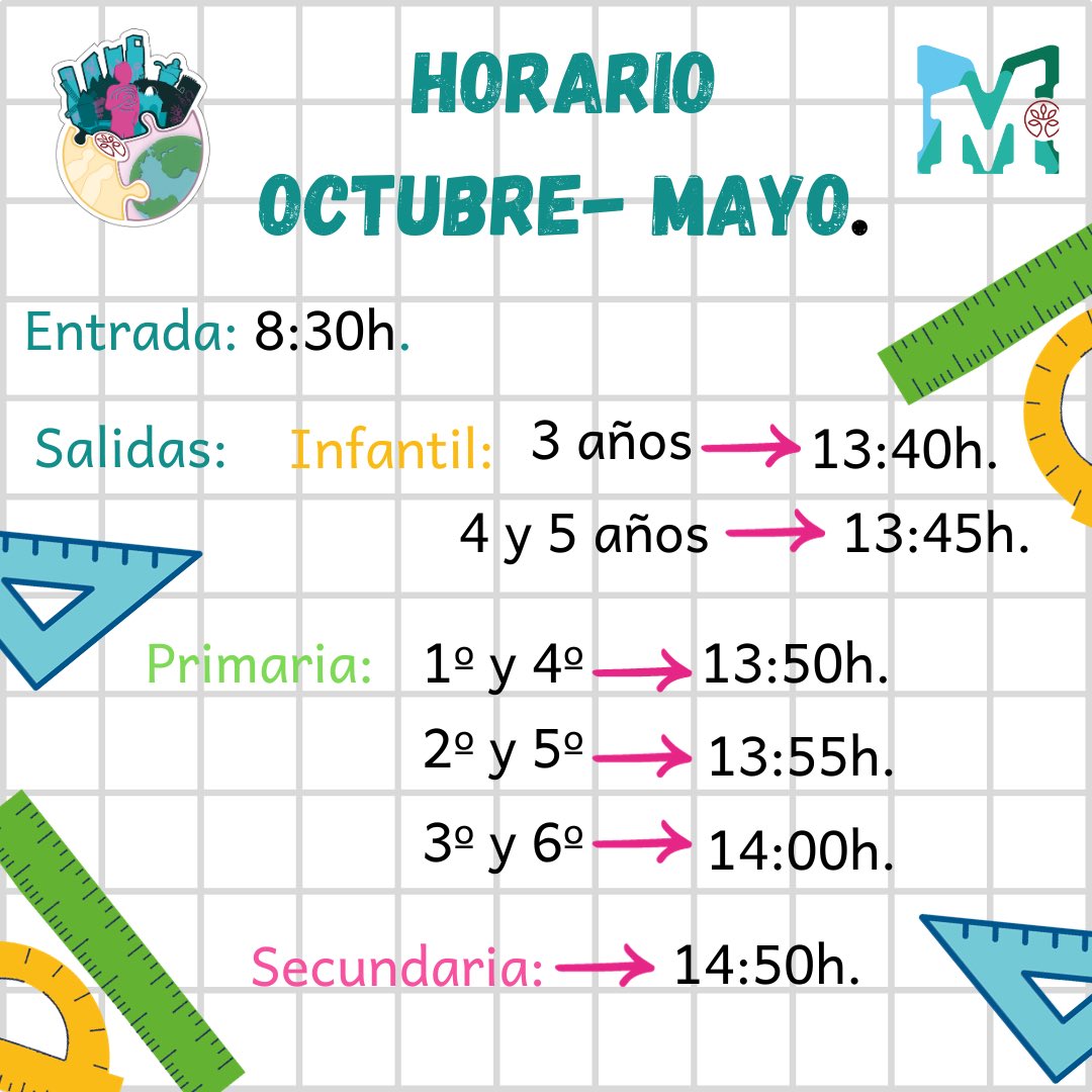 mmt_feye's tweet photo. ⚠️Cambiamos el horario.⚠️

#ColegioMedallaMilagrosaToledo #MedallaMilagrosa  #escucha 
#colegiosFEyE #FEyE https://t.co/WtPbjFDTfP