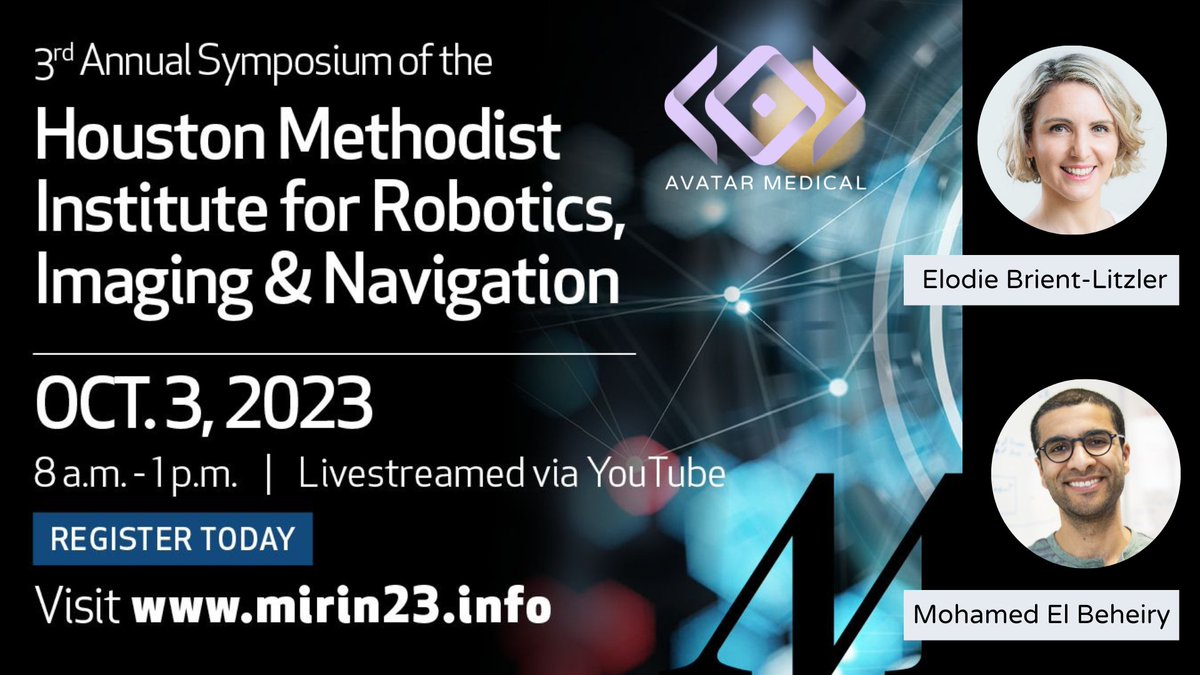 Our COO, Elodie Brient-Litzler, and CTO, Mohamed El Beheiry, will be presenting our solution at the 3rd Annual XR Symposium of the Houston Methodist Institute for Robotics, Imaging & Navigation (MIRIN). 💻 Register here ➡️ lnkd.in/dBsfg4JG #XRHealthcare