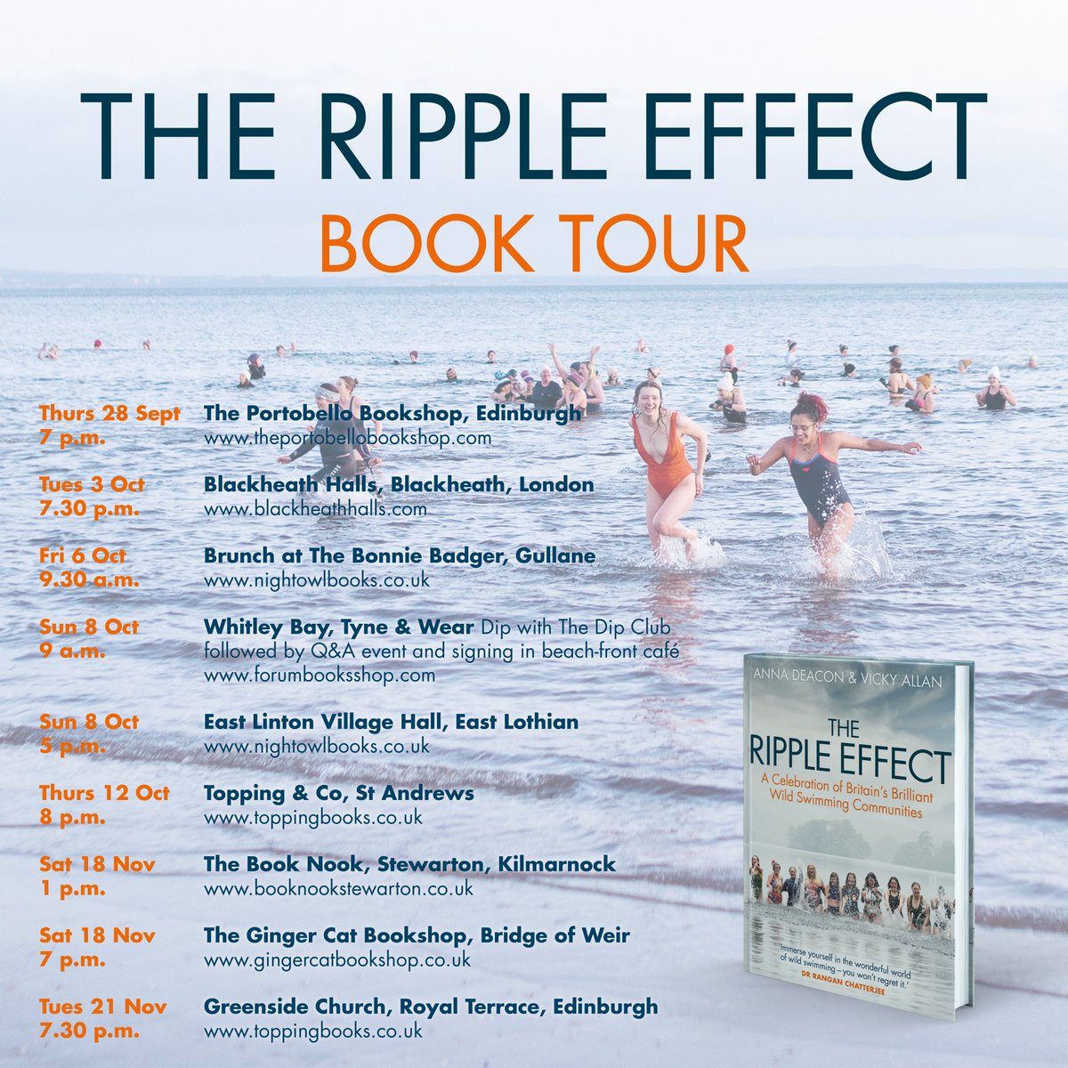 The Ripple Effect is on tour! Don't worry if you missed their event at Portobello, @AnnaDeacon and @vicky_allan are going to be in plenty more places! You can find out more and where to book through our events calendar here: shorturl.at/lzPT8