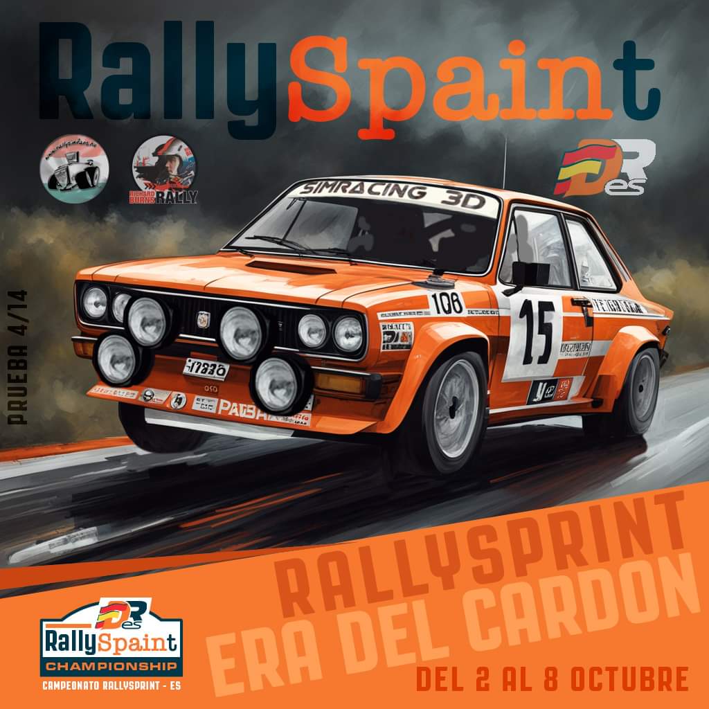 RALLYSPRINT ERA DEL CARDON
Vamos con la cuarta prueba del Campeonato RallySpaint con RBR. Correremos por los tramos de Era de Cardon y Era de Cardon II, con dos pasadas para cada lado como siempre.
Desde hoy lunes a partir de las 4 de la tarde hasta el próximo domingo a las 23:59