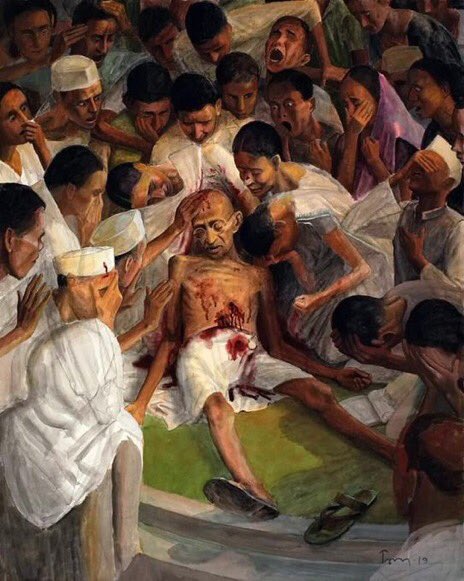 They murdered him.
You are voting for them🤮

Mahatma Gandhi ji gave you freedom and his entire life, in retuen you are voting against his ideals,belief, Values & Ideology 

Correct your blunder; they do not deserve even a single seat

Painful pic😢

#MahatamaGandhi