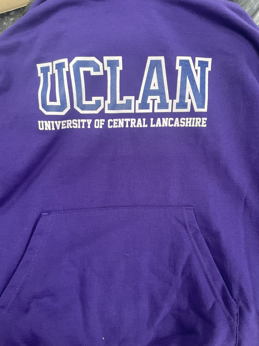 My free @UCLan hoody thanks to the ‘moves’ app. Points make prizes and all that 😆 Granted, I did the three National peaks for a #charityfundraiser which might have put me ahead of my colleagues… Purple of course - for the #connectcentre, #DVA and #IBD awareness 💜 perfect!