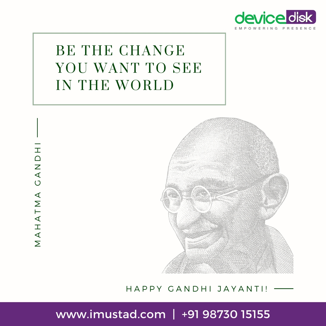Team_iMustAd's tweet image. Honouring the Man Who Taught Us to Be the Change We Wish to See.

Happy Gandhi Jayanti!
.
.
.
#DeviceDisk #DD #Gandhi #gandhiji #GandhiJayanti #gandhijayantispecial #happygandhijayanti #happygandhijayanti2023