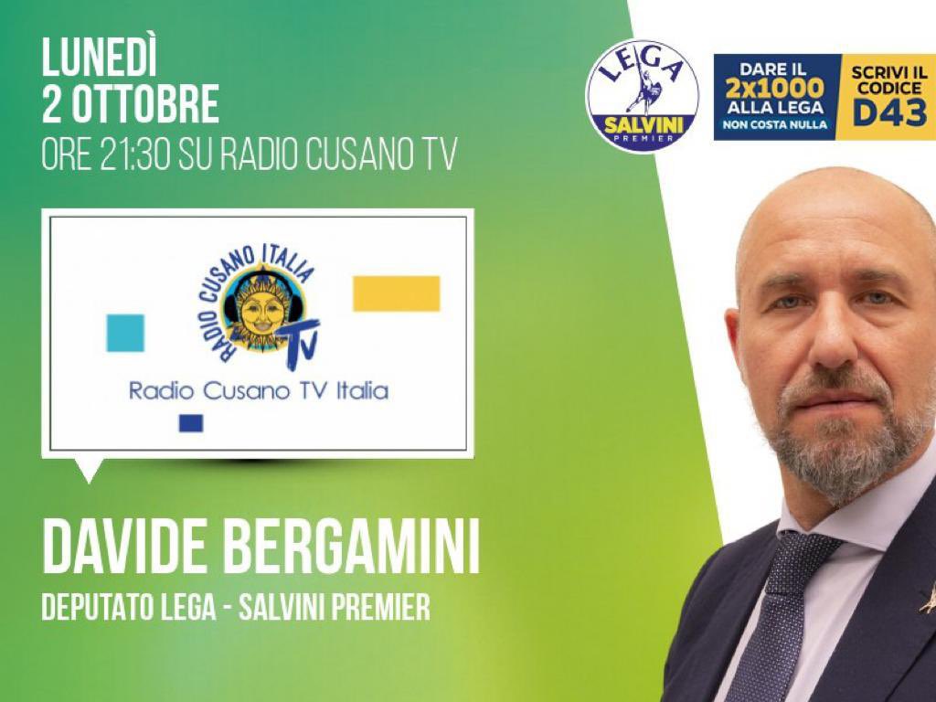 🔵 Ci vediamo questa sera, lunedì 2 ottobre alle ore 21:30 a "Radio Cusano TV Italia". 
Canale 264 del digitale terrestre.

Streaming: radiocusanotvitalia.it | Tw: <a href="/RadioCusano/">Radio Cusano Campus</a> #radiocusanotv
#davidebergamini #legasalvinipremier