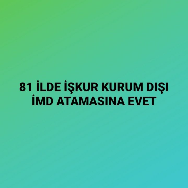 imdebru_'s tweet photo. @imd_rahman @isikhanvedat @evkaf @farukozcelikgsb @AhmetAYDIN_02 @OsmanMuratCetin @csgbakanligi @farukozcelikgsb @OsmanMuratCetin @TurkiyeIsKurumu 
Sayın Bakanım,atama bekleyen İŞ ve MESLEK DANIŞMANLARI olarak size sesleniyoruz! Lütfen çağrımıza yanit verin! Bizler milletimiz icin goreve haziriz.⭐Sizden müjdemizi bekliyoruz.♦️⭐🟢İŞ ve MESLEK DANIŞMANLARI ATANSIN https://t.co/KDdAAZipdp