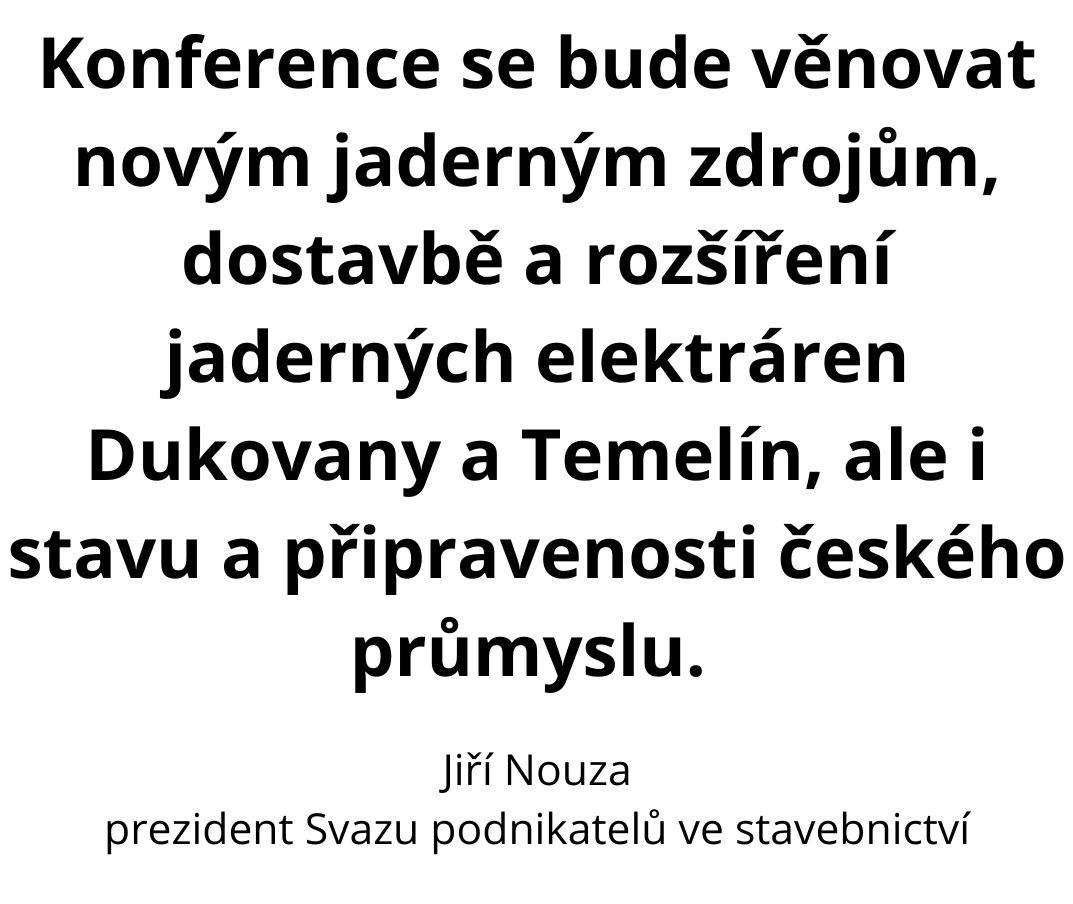 Svaz podnikatelů ve stavebnictví (@sps_cz) on Twitter photo Již zítra, 3. října 2023 startuje třetí ročník konference JÁDRO. Zúčastnit se můžete prezenčně v <a href="/clarioncongress/">Clarion Congress Hotel Prague</a>, ale i online!
Více na sps.cz/zveme-vas-na-k… Mediálním partnerem je deník @E15news a časopisy All for power, @KONSTRUKCE, SILNICE ŽELEZNICE a Stavebnictví. Již zítra, 3. října 2023 startuje třetí ročník konference JÁDRO. Zúčastnit se můžete prezenčně v <a href="/clarioncongress/">Clarion Congress Hotel Prague</a>, ale i online!
Více na sps.cz/zveme-vas-na-k… Mediálním partnerem je deník @E15news a časopisy All for power, @KONSTRUKCE, SILNICE ŽELEZNICE a Stavebnictví.