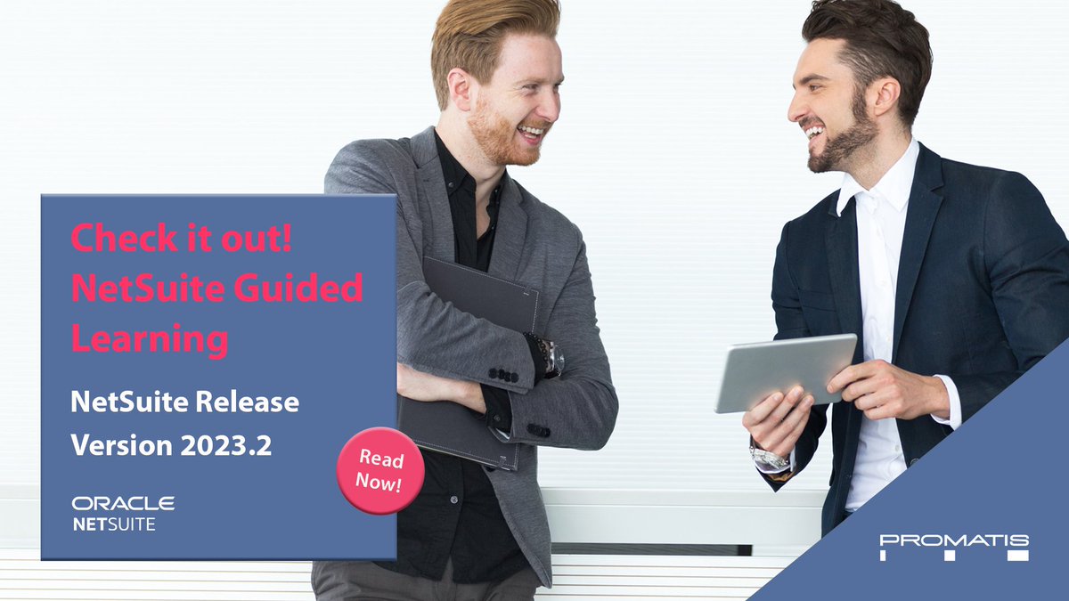 NetSuite is rolling out #NetSuite Guided Learning in Release 2023.2 – available for all instances &amp; in 27 languages! Katharina Schraft, Head of the NetSuite BU at PROMATIS, has taken a close look at the embedded step-by-step tutorial for you. Check it out: shorturl.at/bfFHT