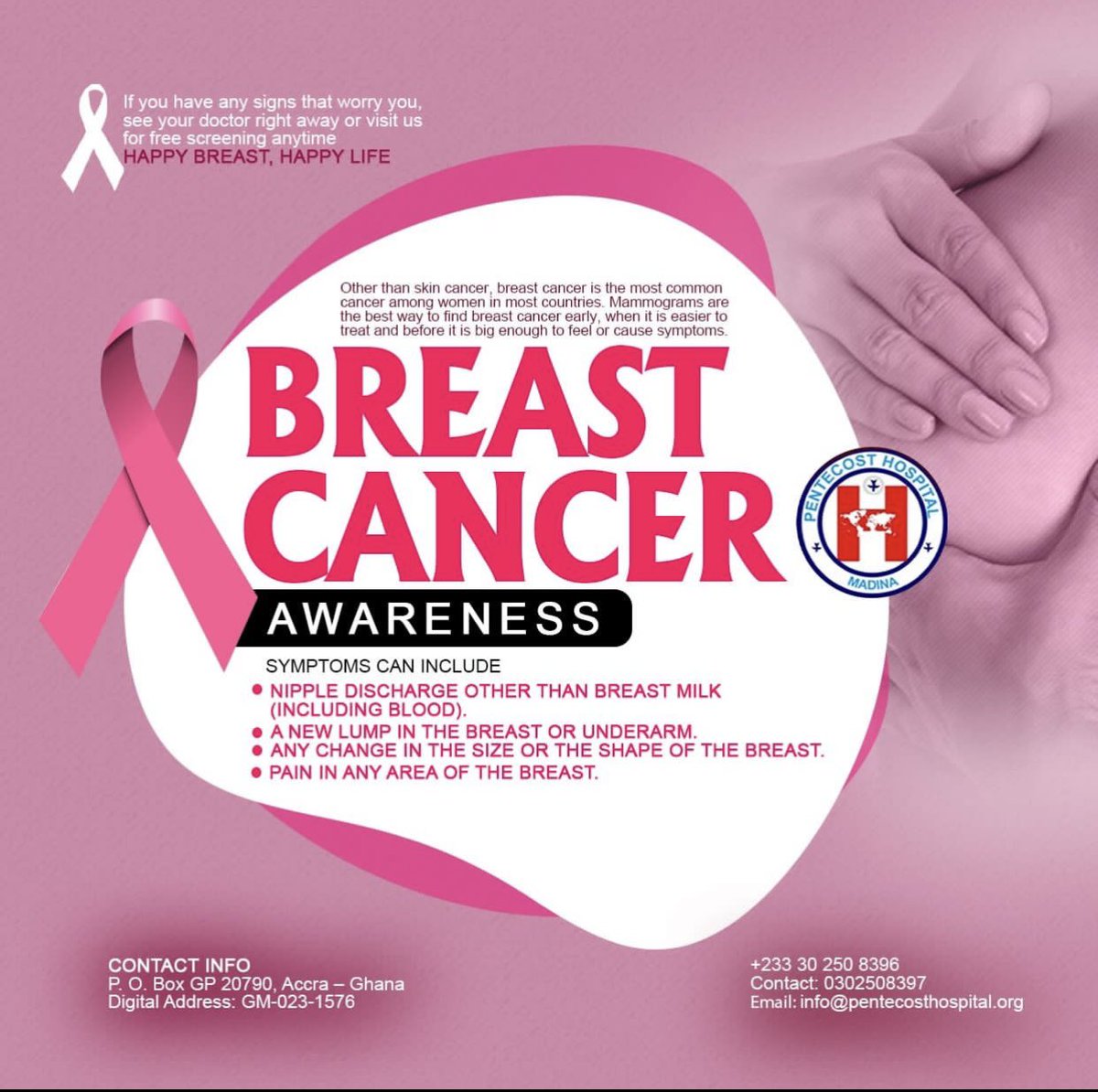Happy New Month! 
October isn't just a fresh start, it's a reminder that early detection and screening can save lives. Let's stand together for Breast Cancer Awareness and spread the word about the power of early detection. 
💪💗 #HappyNewMonth #BreastCancerAwareness
#PHM