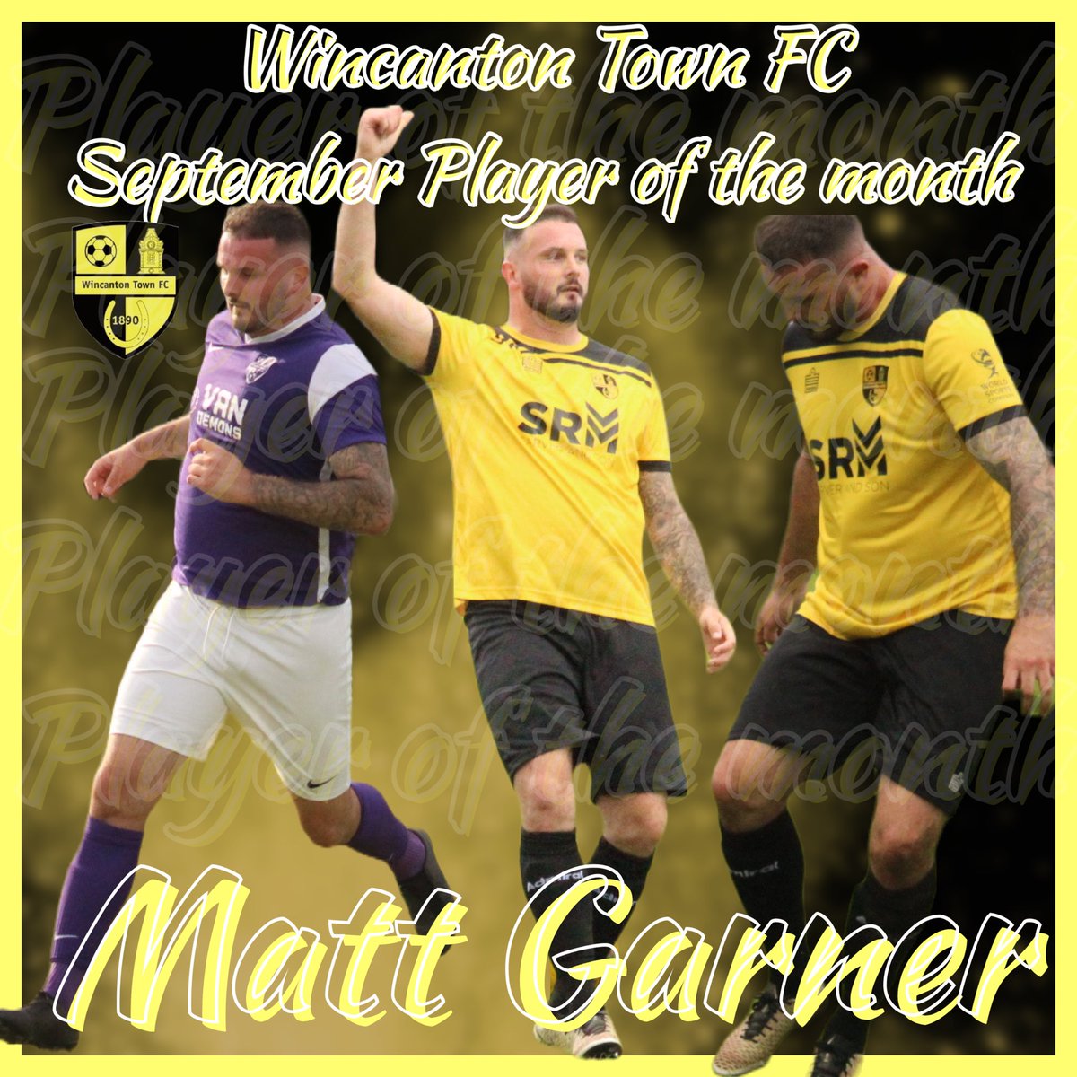 WincantontownFC's tweet photo. SEPTEMBER PLAYER OF THE MONTH

Our September player of the month goes to striker @mattgarner1016

Our big no.10 has scored 6 during the month and has been a constant nuisance to defenders throughout, We thank Jerry Curtis for kindly sponsoring the award 👏🏼 

#upthewasps https://t.co/4z2sRXPYAE