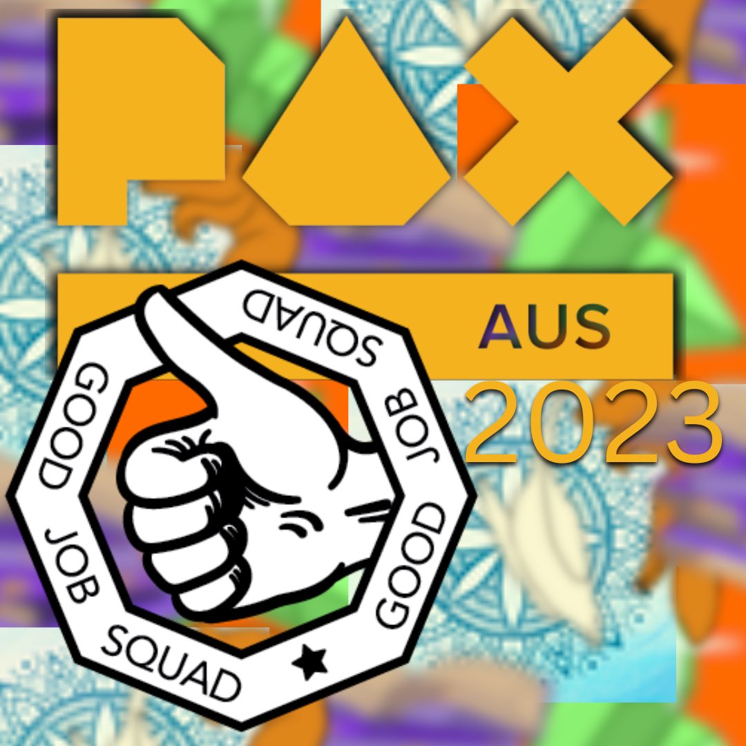 GoodJobSquad's tweet photo. Can you guess where we’ll be this weekend? #PAXAUS https://t.co/9w04Bds3cK