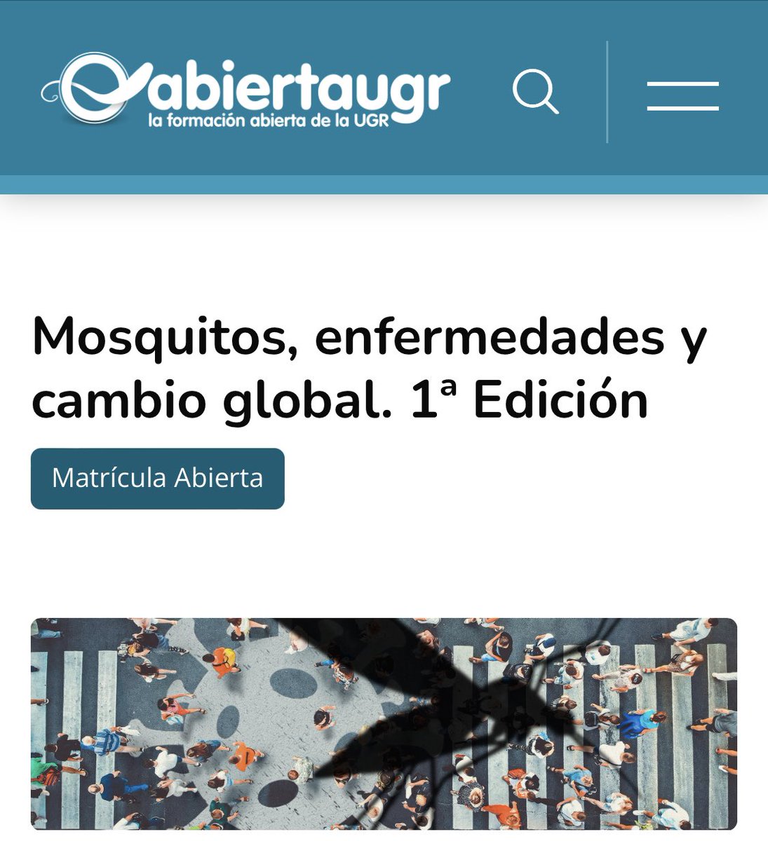 JMartinezPuente's tweet image. 🗣️🗣️🗣️ Llegó el día!! Desde hoy están abiertas las inscripciones a nuestro #MOOC de @abiertaUGR de @CanalUGR sobre Mosquitos, enfermedades y cambio global en 👉🏻 abierta.ugr.es/course/view.ph… El curso cuenta con 5 módulos que vamos desgranando 👇🏻🧵 #gratuito #ECTS