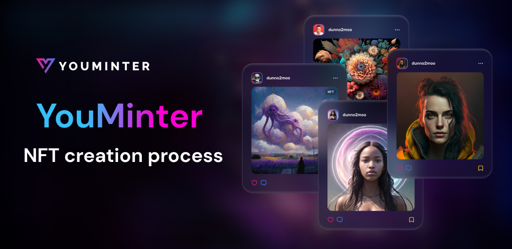 At YouMinter, we take a seamless NFT creation process so that everyone can come aboard, regardless of their economic or regional background. All you need is to login YouMinter app, open an NFT CameraBox, find your Genesis NFT Camera, and start creating NFT posts on our platform