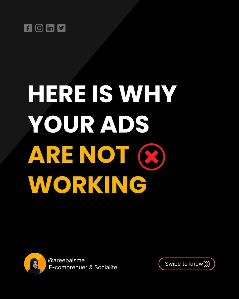 areebaisme's tweet photo. Learn why your Ads are not working 🎯🌟
It's All About the Chain Reaction! 🔗🚀 Learn why a holistic approach is the key to advertising triumph. From creativity to culture, every link counts. 💼💡 #AdSuccess #MarketingInsights #AdvertisingTips #MarketingStrategy
#areebaisme https://t.co/jlkjPvQbis