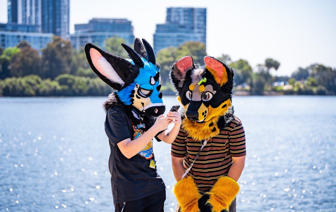 Slyy_racc's tweet photo. Had the time of my life at furjam this year and thank you so much @snarlykit for letting me steal cricket for the weekend 

📸: no idea who took the photos , can someone let me know please https://t.co/sawocZcApH