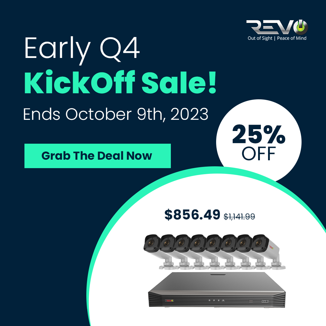 Revo_America's tweet photo. 📷Early Q4 KickOff Sale
📷Ends on 9th October 2023
📷Shop now: https://t.co/CAggYL8D9O
.
.
.
#revo #revoamerica #securitycameras #cctvcamera #securitysystems #surveillancecamera #surveillancesystem #outdoorsecurity #Outdoorcctv #cctv #KickOFF2023 #earlybird https://t.co/IjyEdP3o0L