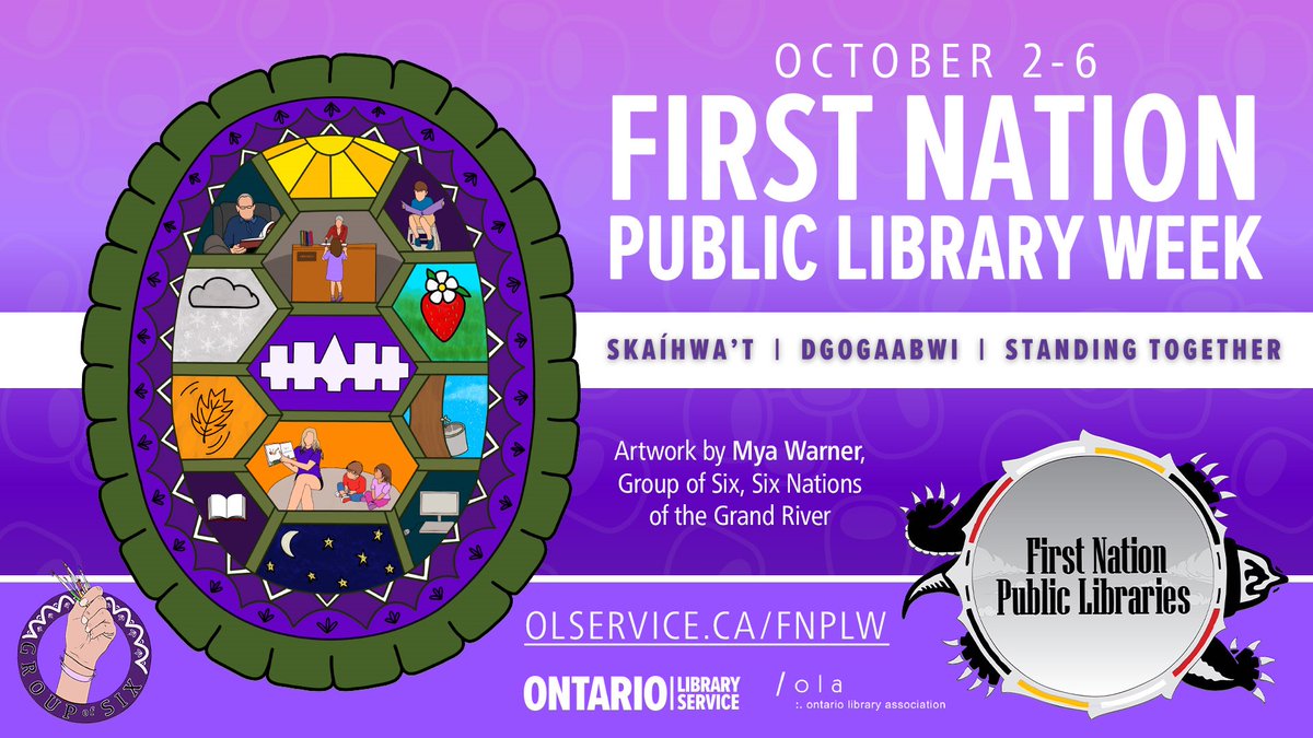 HamiltonLibrary's tweet photo. First Nation Public Library Week runs from October 2-6, and this year's theme is SKAÍHWA’T  |  DGOGAABWI  |  STANDING TOGETHER.
HPL is committed in continuing to provide First Nation resources, services, programs, and activities to the #HamOnt community. #FNPLW https://t.co/esm4oGhPvL