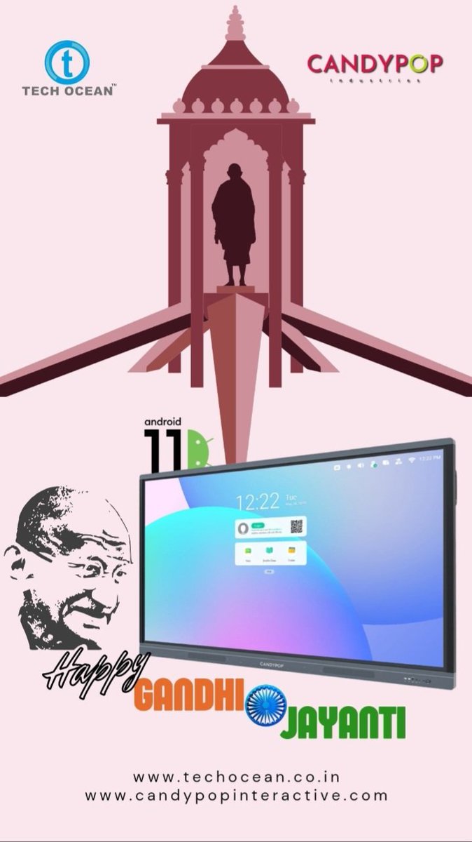 CandypopPanel's tweet image. On this day of peace, let’s spread love and compassion. Happy Gandhi Jayanti

#techocean #candypop #educations #interactivepanel #interactiveboard #writingboards #smartclassrooms