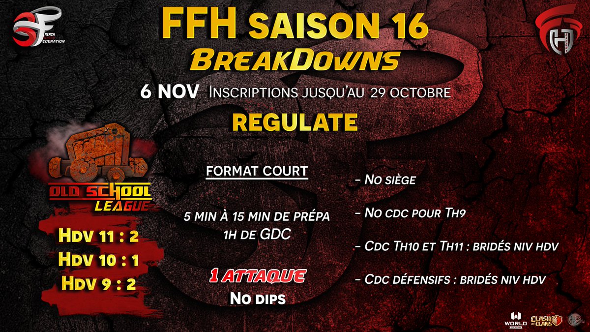 3Fcoc's tweet image. Et c'est parti pour notre 16eme saison avec nos 5 ligues pour que chaque team trouve son bonheur 
Rdv sur  notre serveur discord pour renseignements et/ou Inscriptions 
discord.gg/DjWmy2s