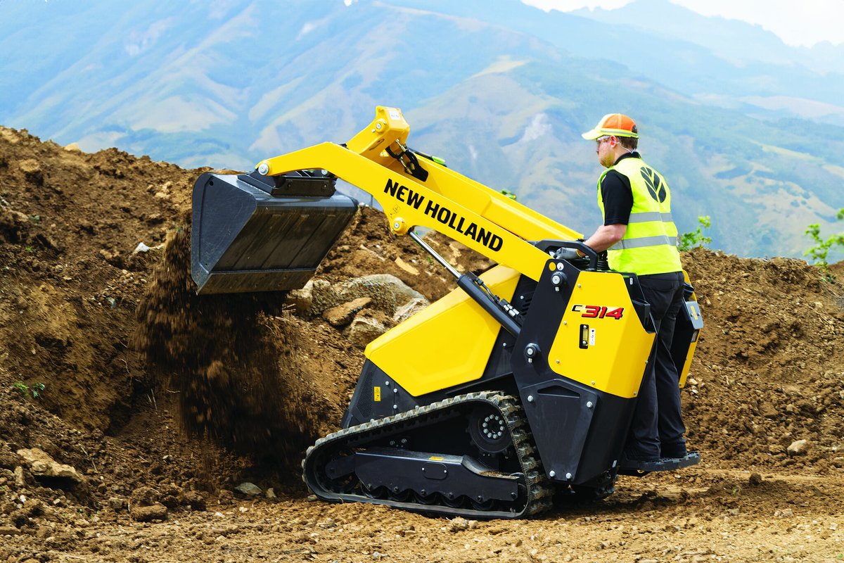 Landscapers! Take a break from back-breaking work with the new C314 mini track loader from New Holland. bit.ly/3sQPdiU