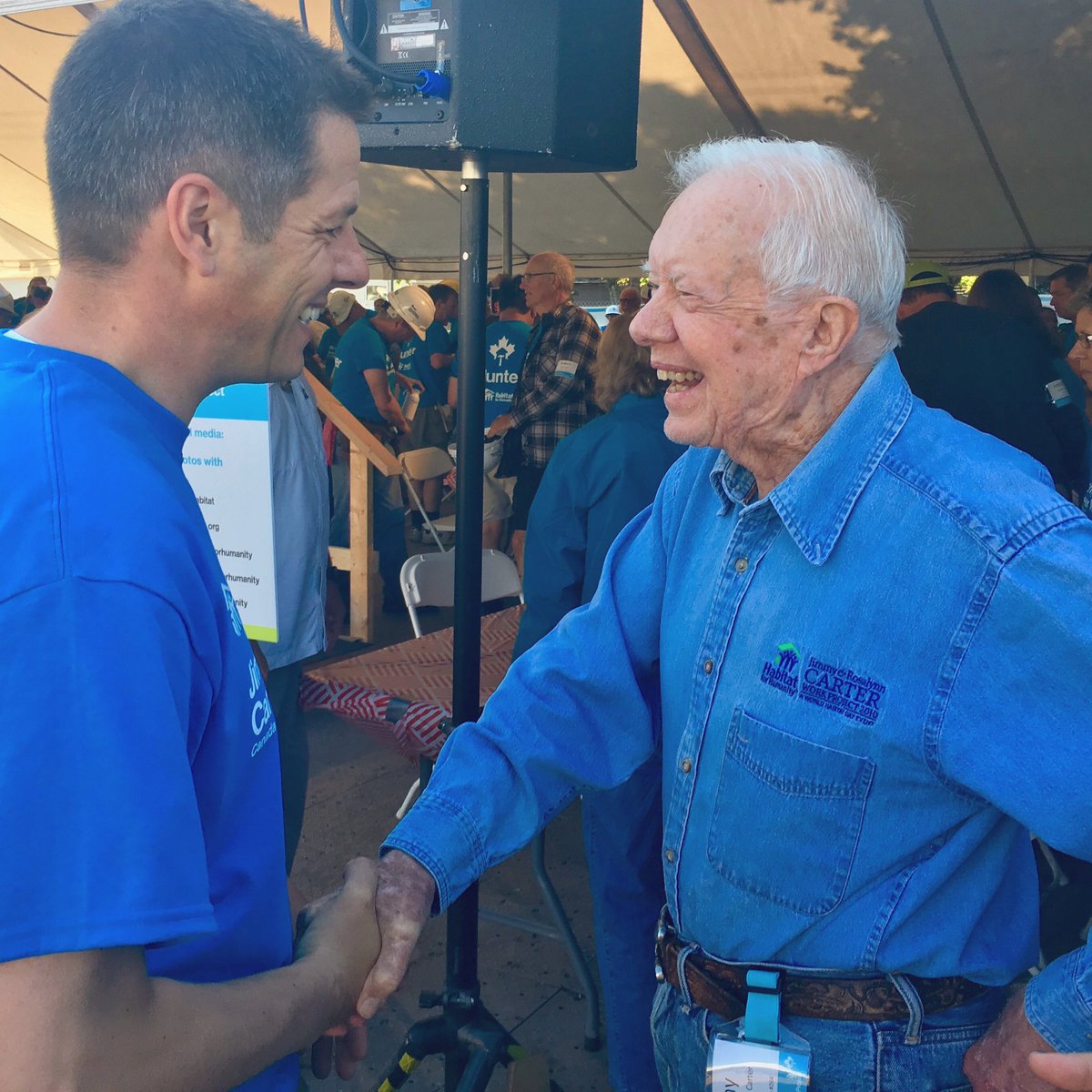 BrianTDBowman's tweet image. Happy 99th Birthday to former U.S. President Jimmy Carter! I had the honour of meeting the former President and his wife, Rosalynn, when they visited Winnipeg to support @Habitat_MB in 2017.  I was so impressed by their graciousness and humility.