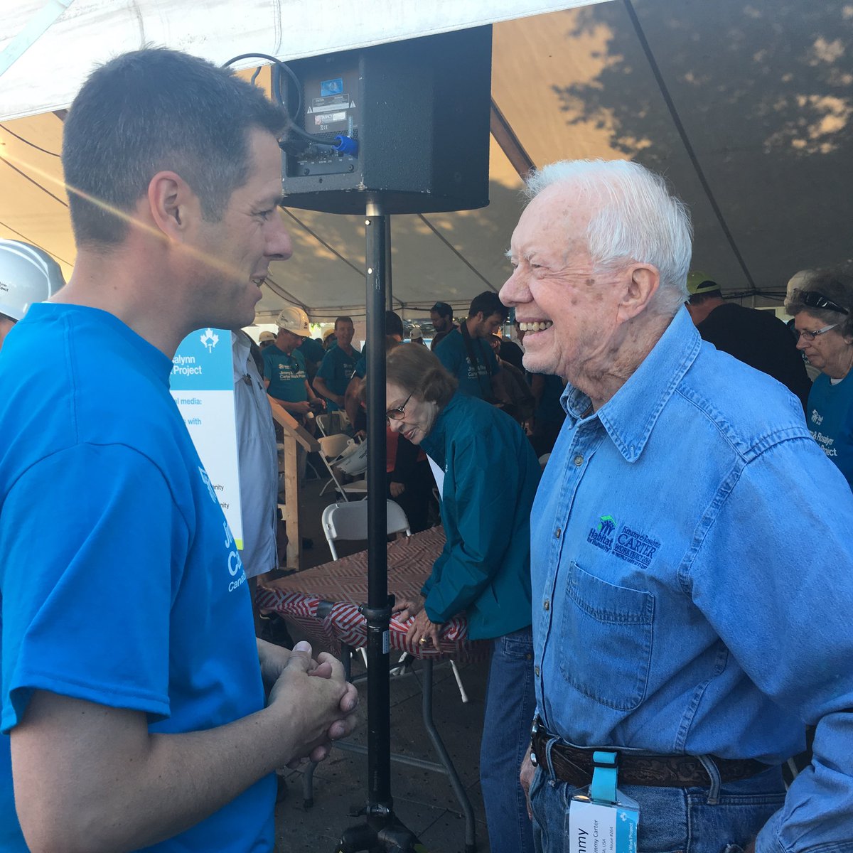 BrianTDBowman's tweet image. Happy 99th Birthday to former U.S. President Jimmy Carter! I had the honour of meeting the former President and his wife, Rosalynn, when they visited Winnipeg to support @Habitat_MB in 2017.  I was so impressed by their graciousness and humility.