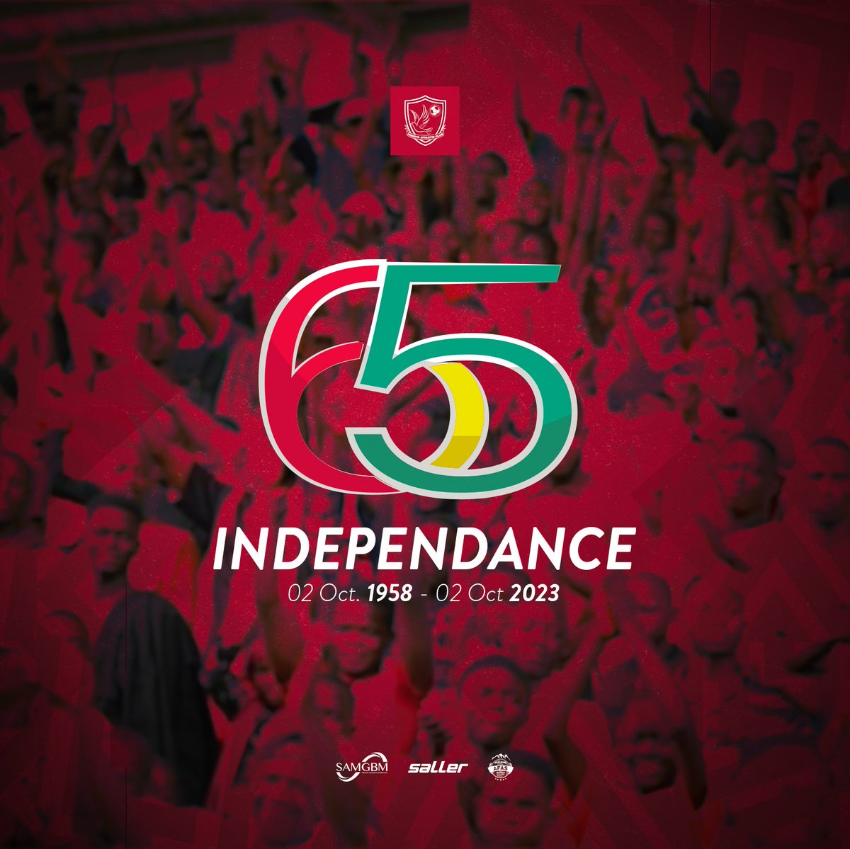 HACofficiel's tweet photo. #IndependenceDay 🇬🇳
Au vaillant peuple de 𝗚𝗨𝗜𝗡𝗘́𝗘, bonne fête nationale ✊🏾
#Guinee65  
#PanAfricanTeam 🔴⚪️ https://t.co/z9X5i5saXj