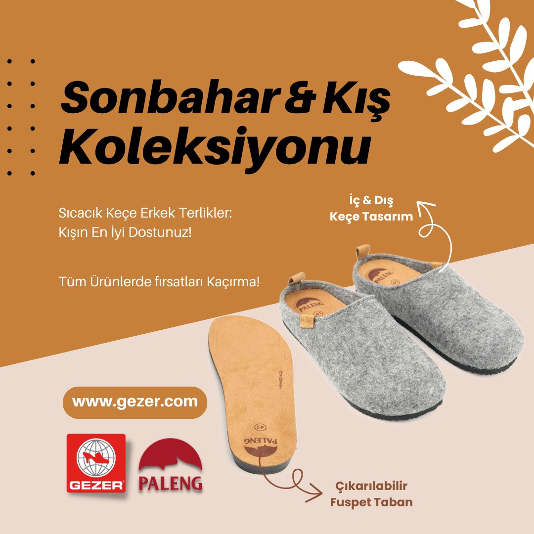 PalengTurkiye's tweet photo. Sıcacık Keçe Erkek Terlikler: Kışın En İyi Dostunuz!

#gezerayakkabı #gezerterlik #paleng #heradımdamutluluk #geleceğeadımlar #shoes #slippers #terlik #ayakkabı https://t.co/RHPi2Sd70q