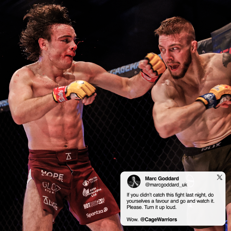 CageWarriors's tweet photo. @LukeRileyMMA &amp; @LoofAlexander broke the internet last Friday night 😱