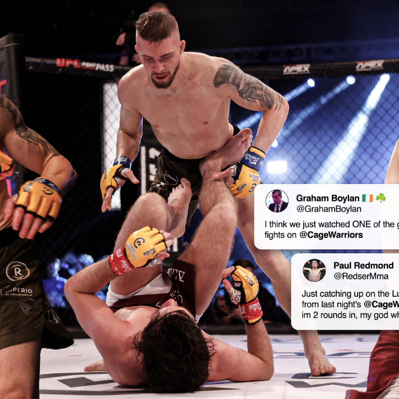 CageWarriors's tweet photo. @LukeRileyMMA &amp; @LoofAlexander broke the internet last Friday night 😱