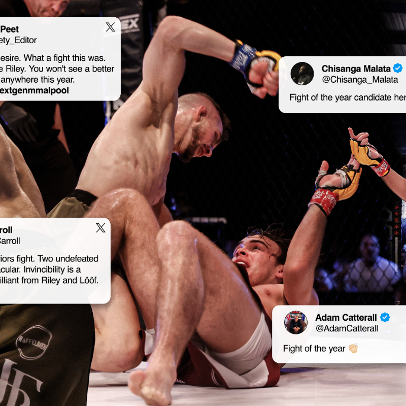 CageWarriors's tweet photo. @LukeRileyMMA &amp; @LoofAlexander broke the internet last Friday night 😱