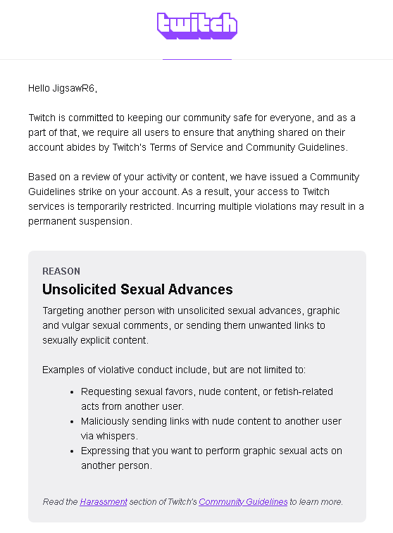 Just got banned on twitch for 7 days after telling my mate <a href="/Astriqxx/">._.</a> to get naked ffs