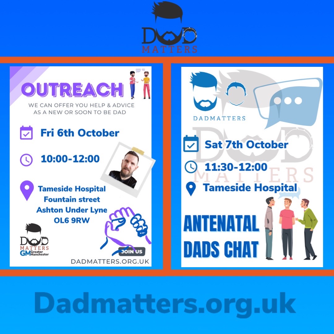 DadmattersGM's tweet photo. Here is What’s on at dad matters Greater Manchester this week.
#newdad #newdaddy #newdaddyproblems #newdadlife #soontobedad #soontobedaddy
#dadsmentalhealth #dadmattersgm #dadmattersuk https://t.co/dzNpgE020L