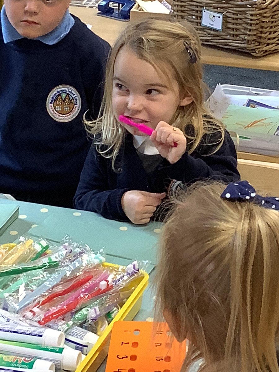 Look how amazing we are brushing our teeth in Nursery! Well done everyone 😬