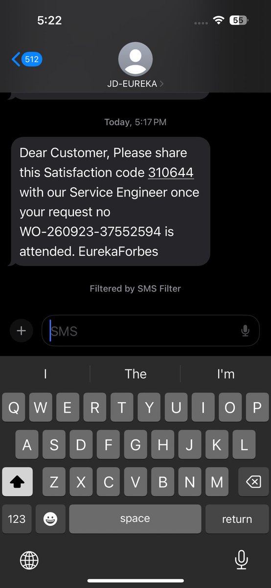 Also @EurekaForbes could you please share this satisfaction code with your agent? Because nobody really came home.. thanks in advance.